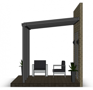 Preview: Überdachung mit 16 mm Polycarbonat, 8 x 2,5 m